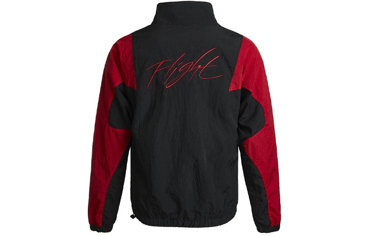 Air Jordan Flight Splicing Casual Sports Stand Collar Jacket Black CV3151-010 - 2