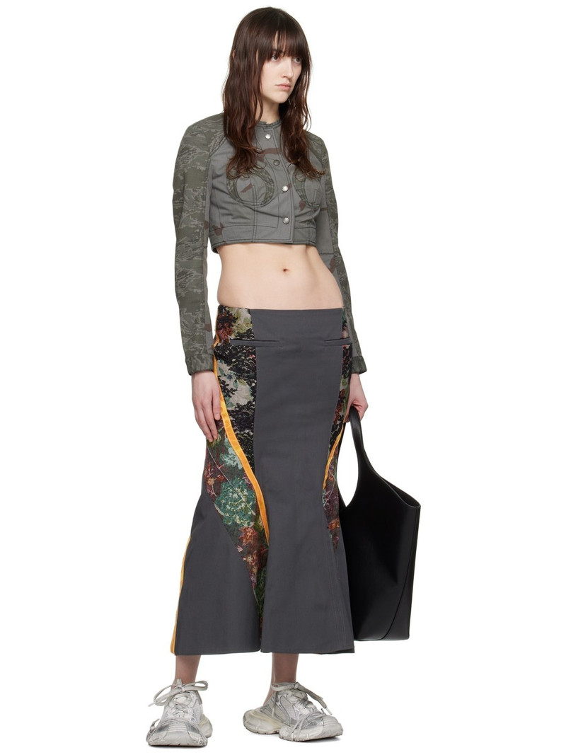 Marine Serre Khaki & Gray Camouflage Jacket outlook