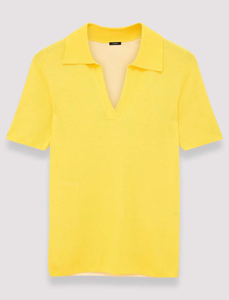 Plated Knit Polo Top 1