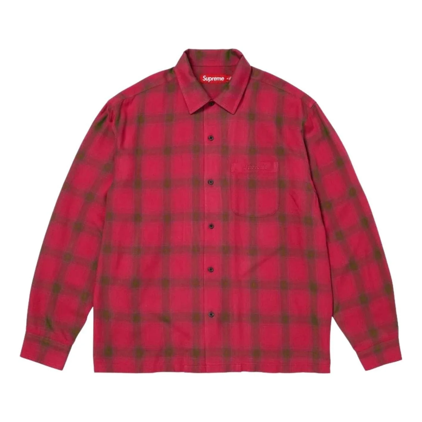Supreme SS26 Shadow Plaid Rayon Shirt 'Magenta' SUP-SS26-138-MAG - 1