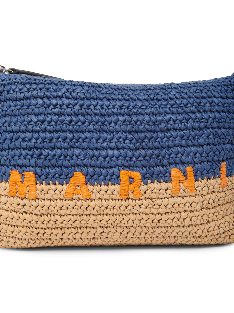 Men's Logo Woven Flat Pochette Bag - Blue Pompe Carrot 4