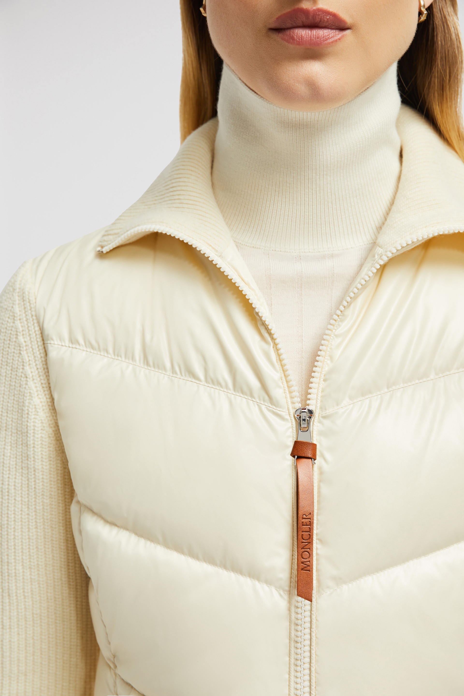 Moncler Padded Wool Zip-Up Cardigan | REVERSIBLE