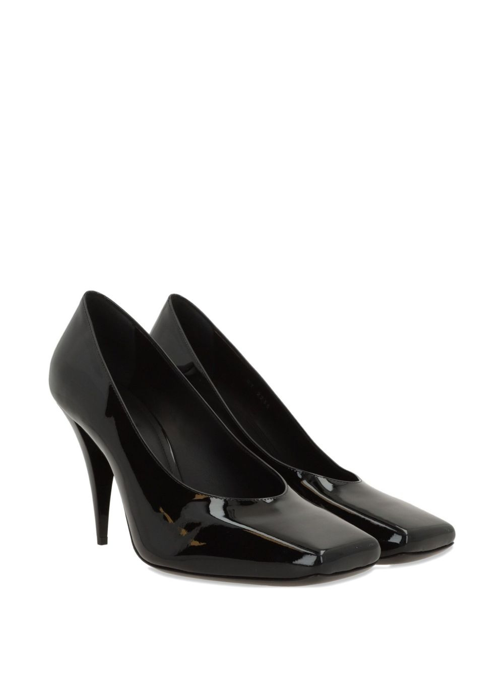 94mm patent-leather square-toe heeled pumps - 2