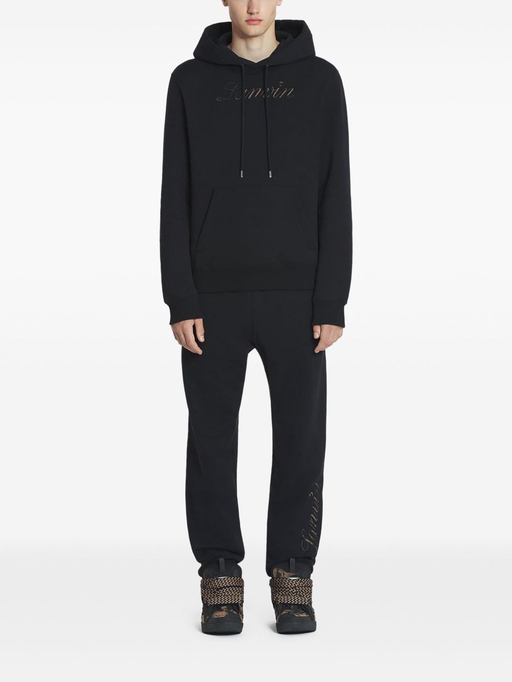 embroidered-logo hoodie - 2