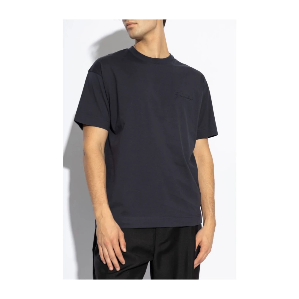 NAVY LOGO EMBOSSED T-SHIRT - 5