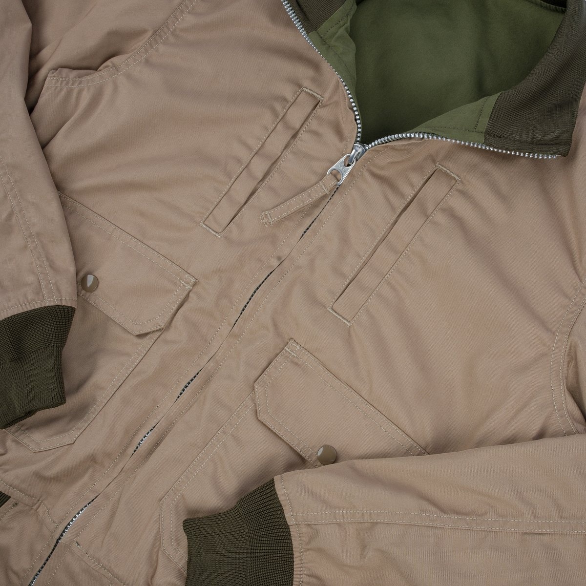 IHJ-130-OLV-NP Reversible Tanker Jacket - Olive - 18