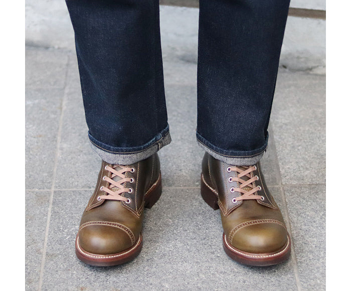 LK-014 Combat Boots Horween CXL Dark Olive - 9