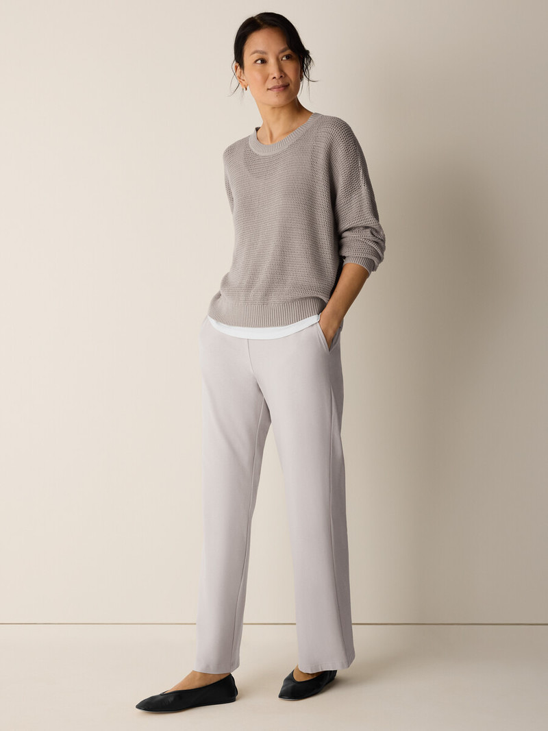 EILEEN FISHER Peruvian Cotton Blend Crew Neck Top outlook