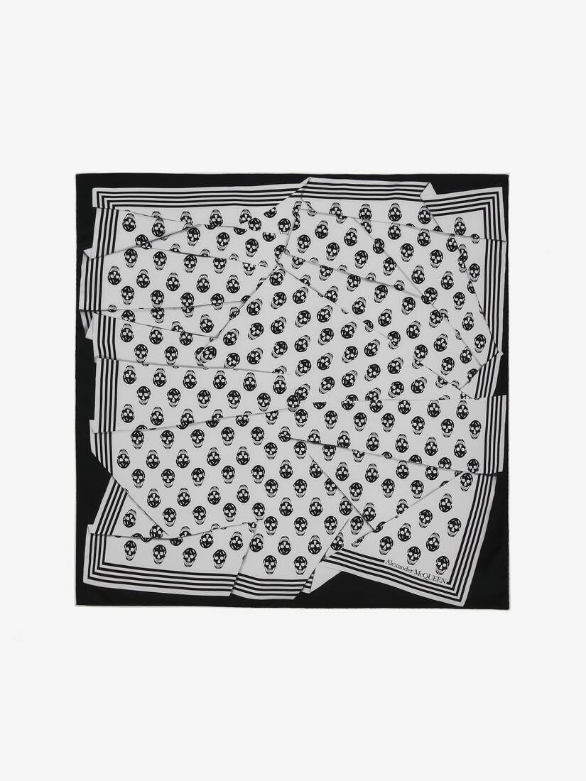 Biker Skull Crashed Foulard in Ivory/black - 1