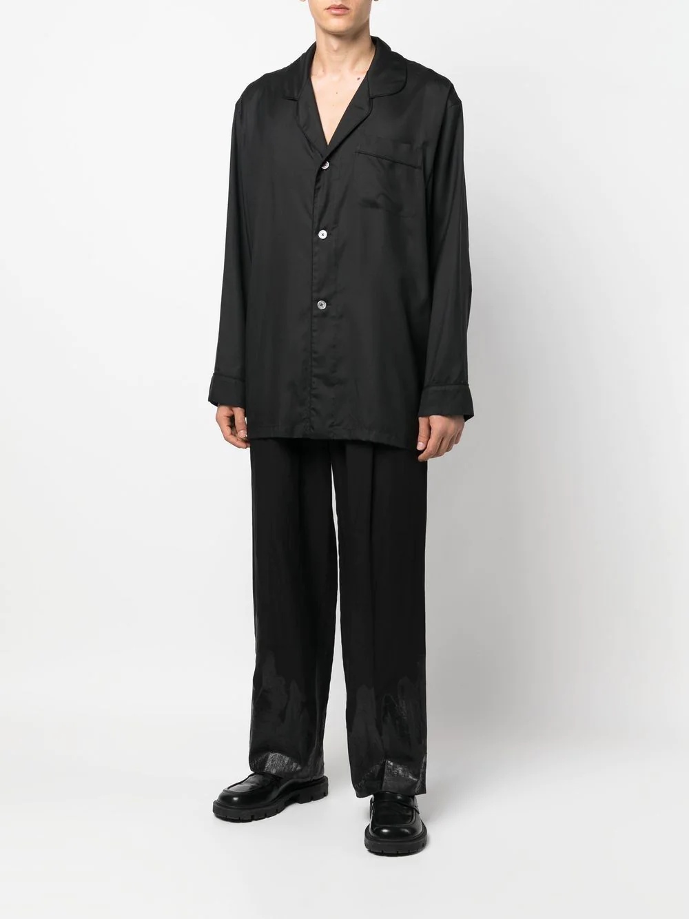 long-sleeve silk shirt - 2