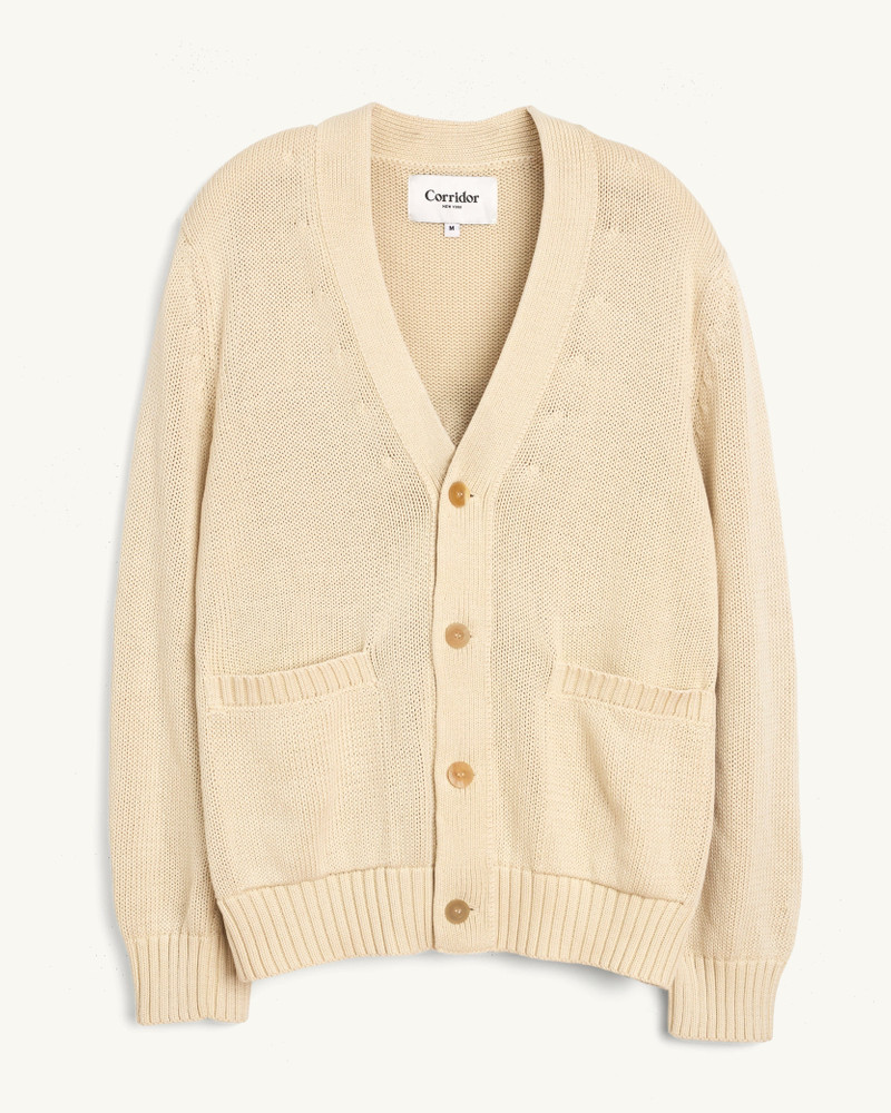 ACID WASH CARDIGAN - NATURAL 1