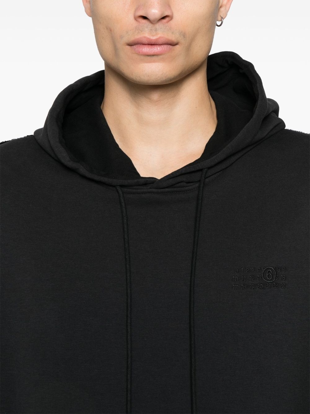 numbers-motif hoodie - 5