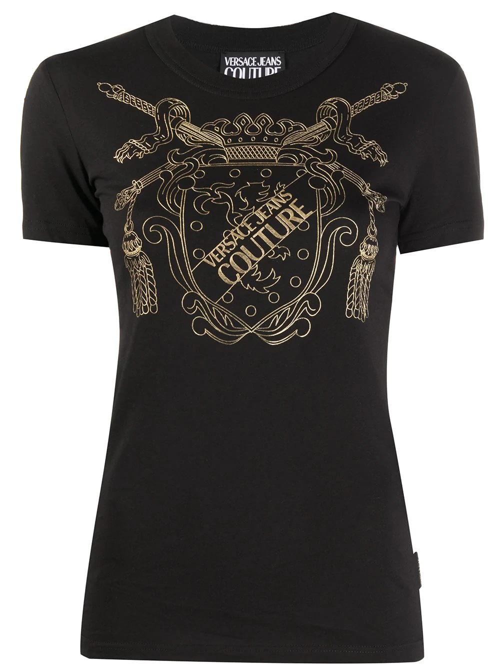 logo crest print slim fit T-shirt - 1