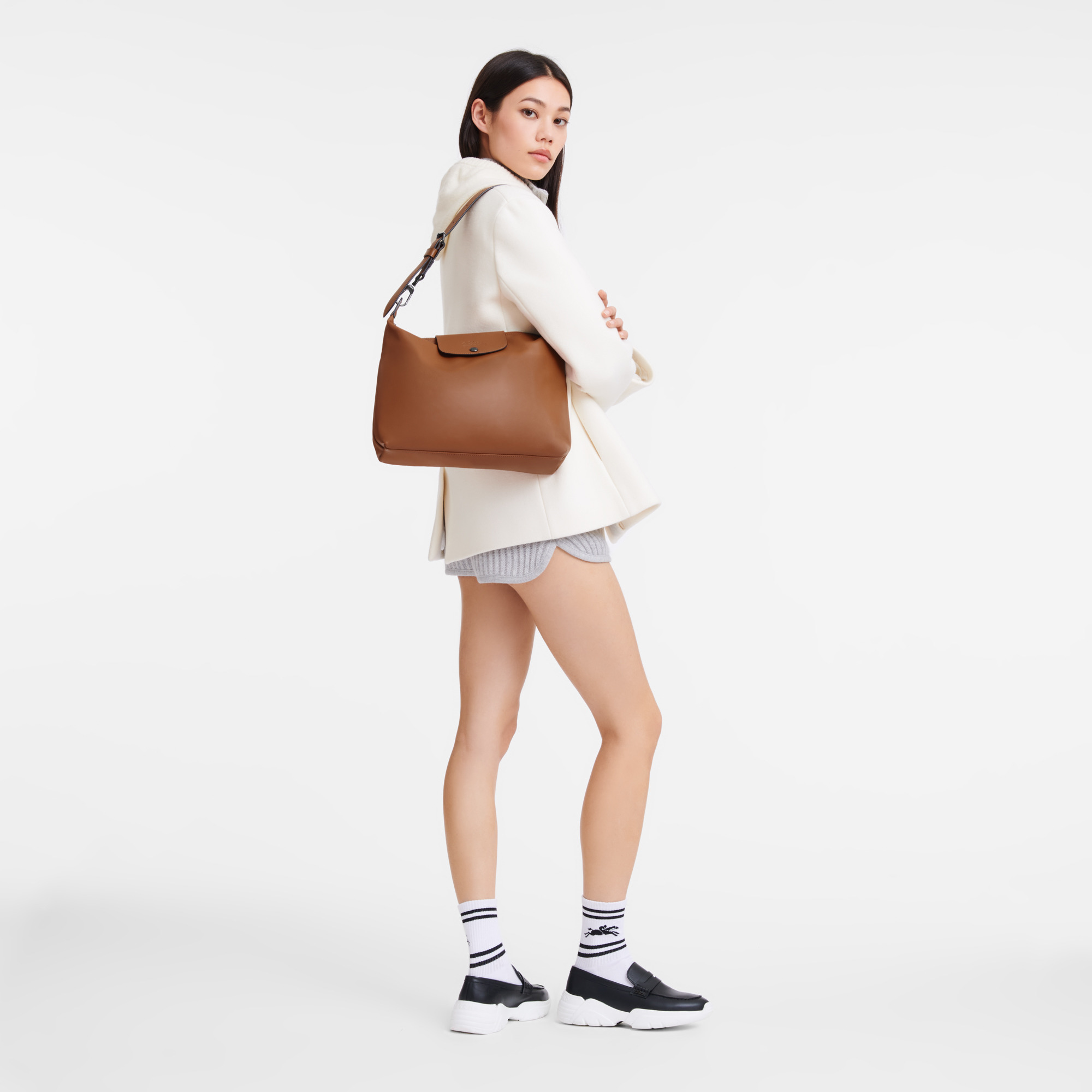 Le Pliage Xtra M Hobo bag Cognac - Leather - 2