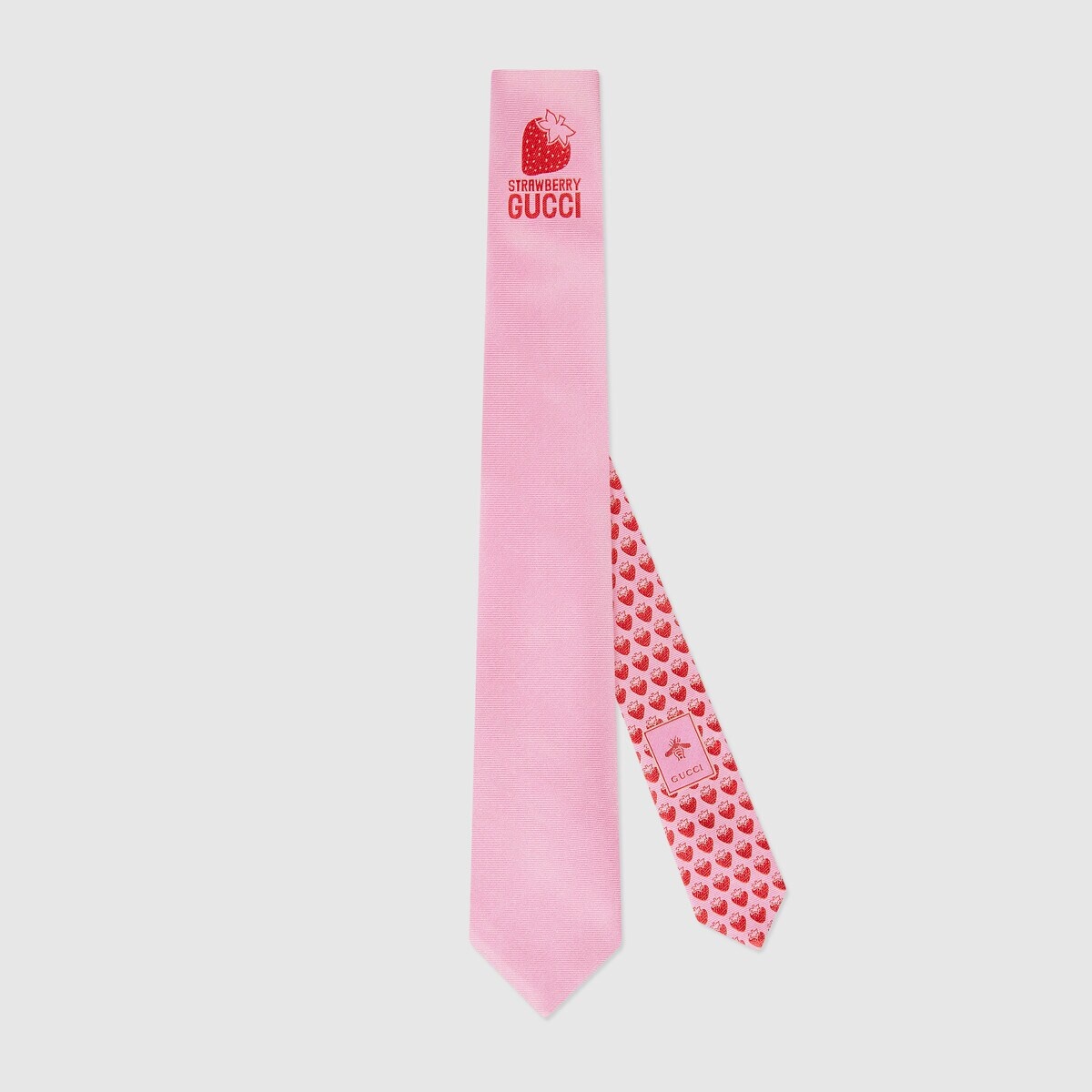 'Strawberry Gucci' jacquard silk tie - 1