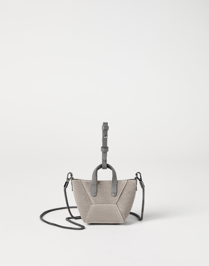 BC Duo micro bag in suede with precious chain 1