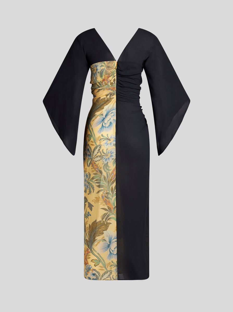 MIDI DRESS WITH PLACED FLORAL PRINT - 5