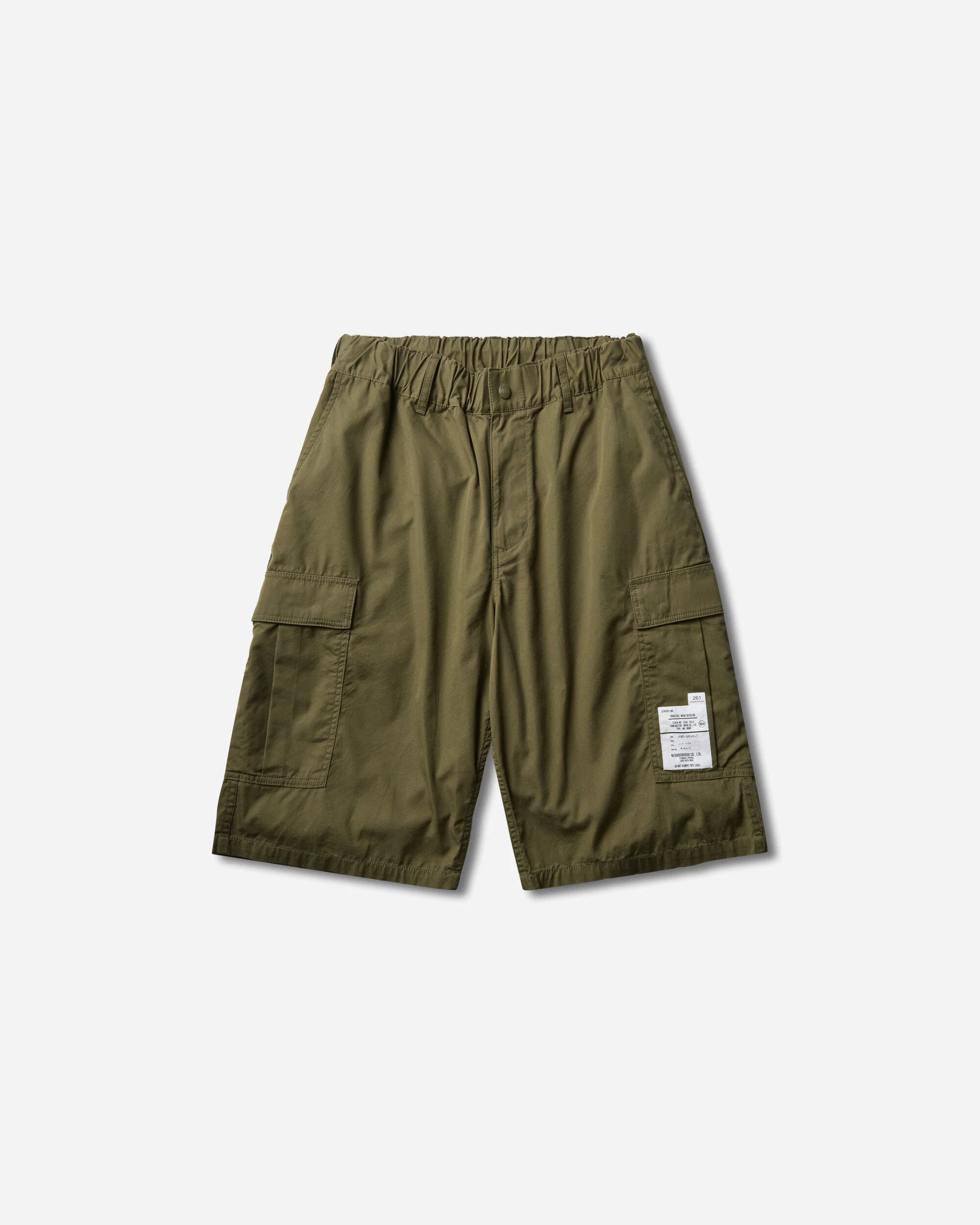 Men's Wide Cargo Short Pants Olive Drab - 1