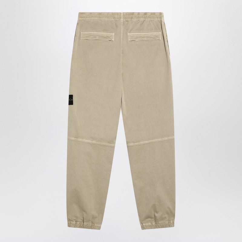 Stone Island Desert-Coloured Trousers In Cotton Men - 2