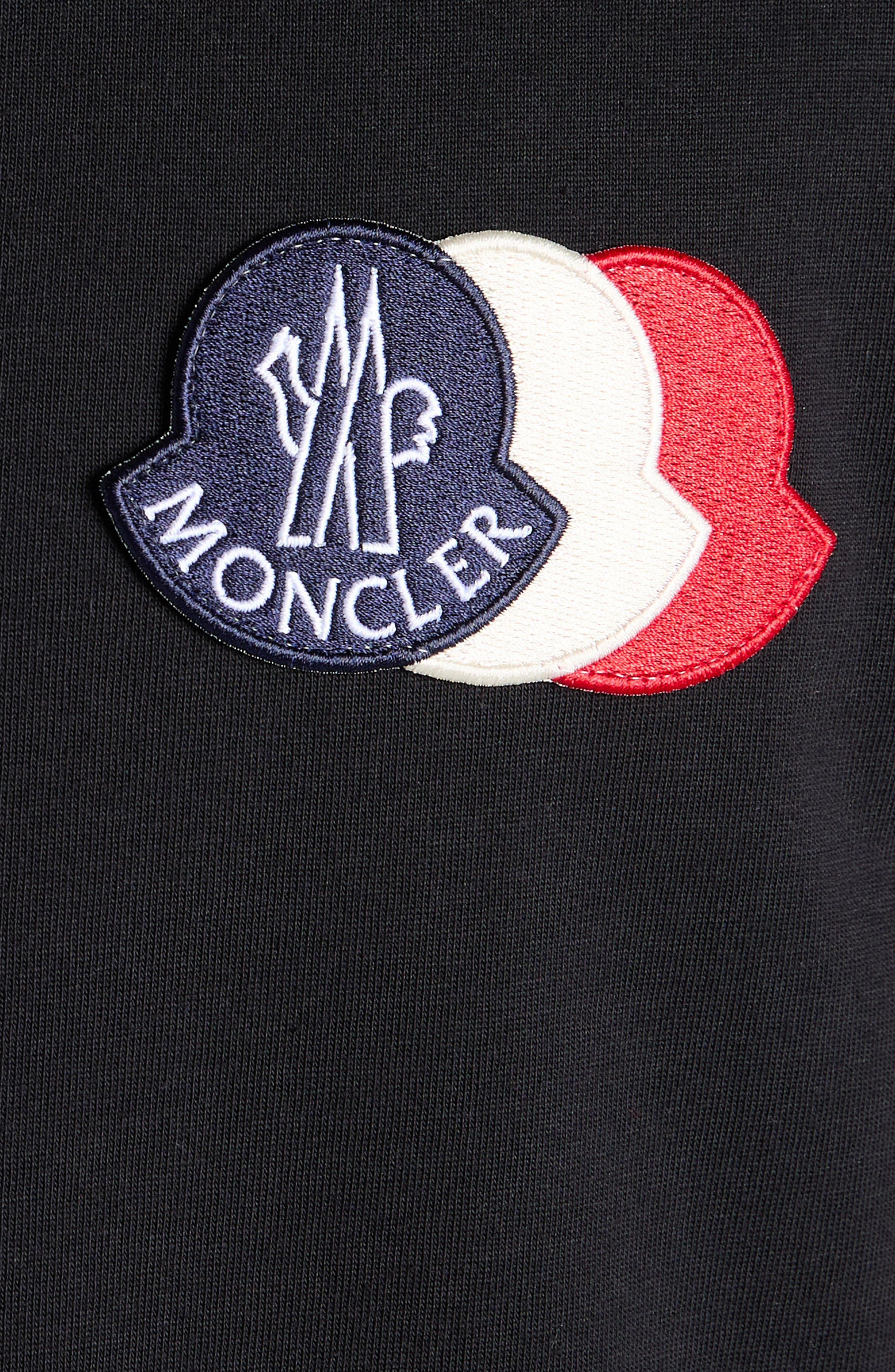 Moncler Logo Patch Cotton T-Shirt in Dark Navy Blue at Nordstrom - 5