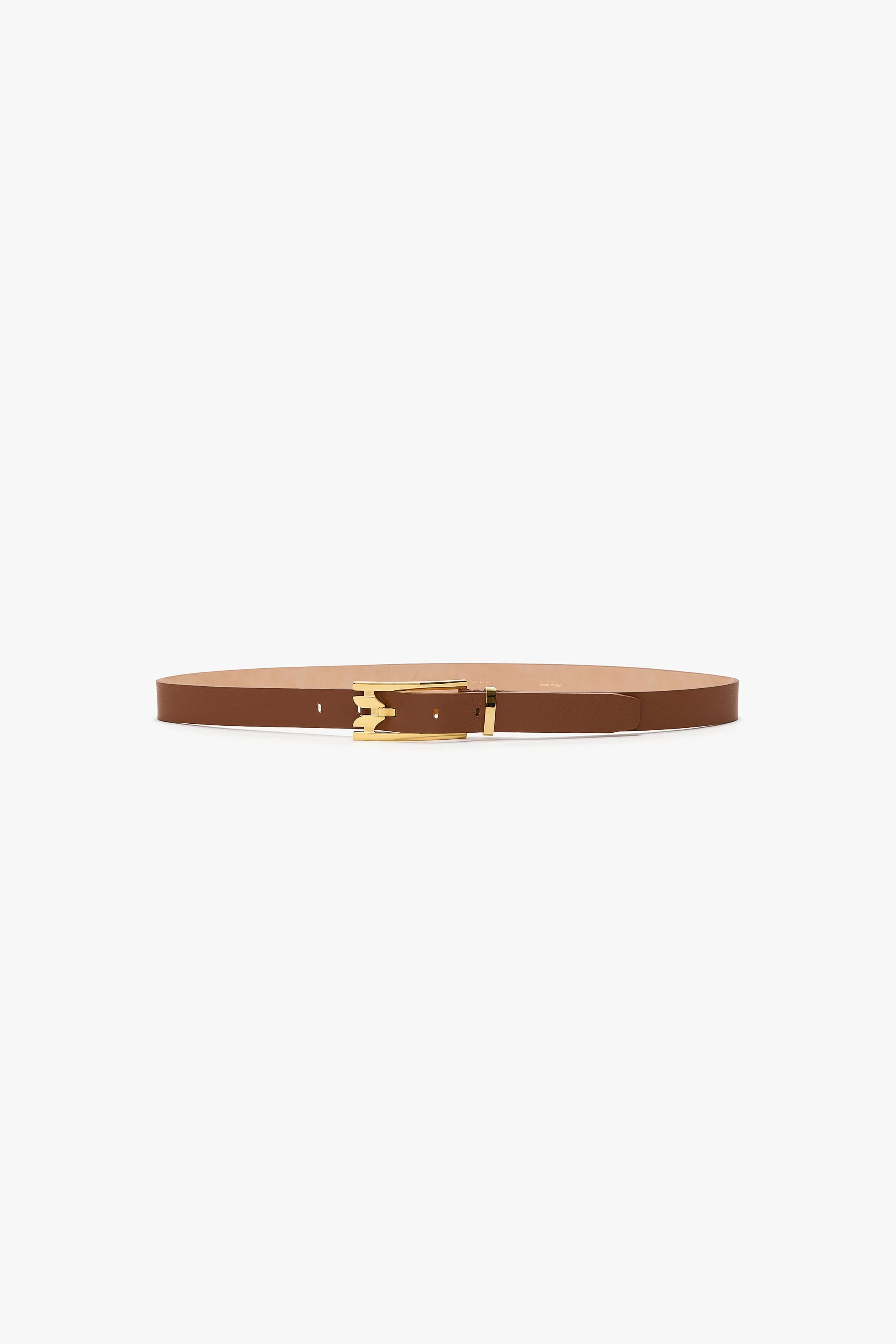 Dorian Pin Buckle Belt In Dark Tan Smooth Leather - 1