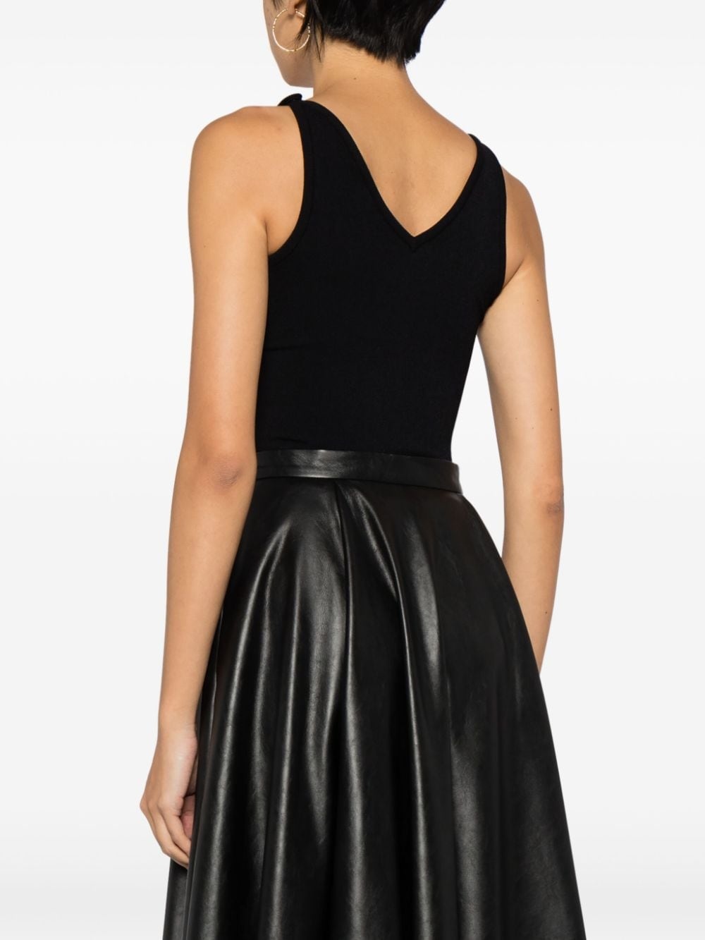 scoop-neck sleeveless bodysuit - 4