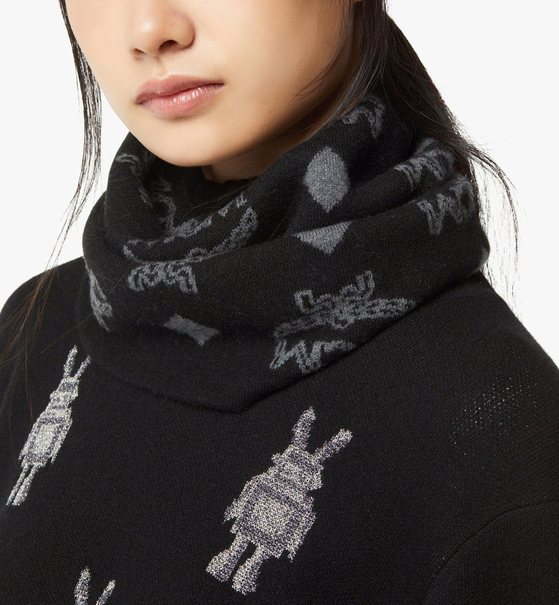 Neck Warmer in Monogram Wool Jacquard 5