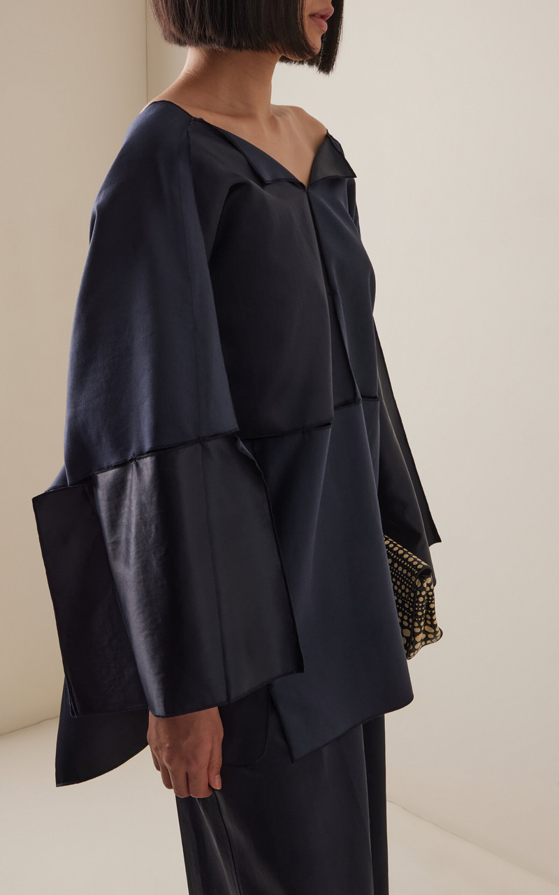 NICCOLÒ PASQUALETTI Pannello Ruffled Top navy outlook