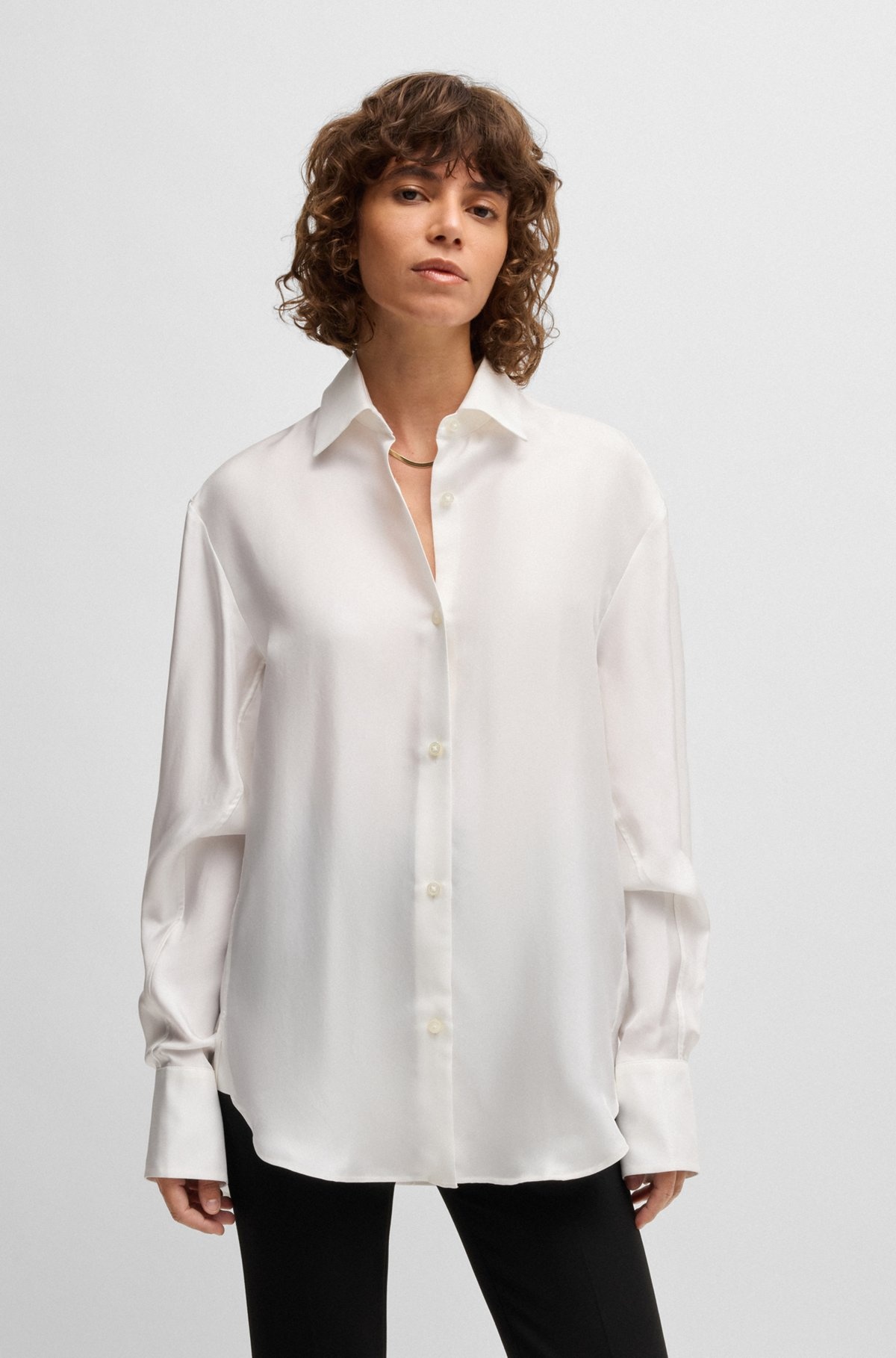RELAXED-FIT BLOUSE IN SILK TWILL - 2