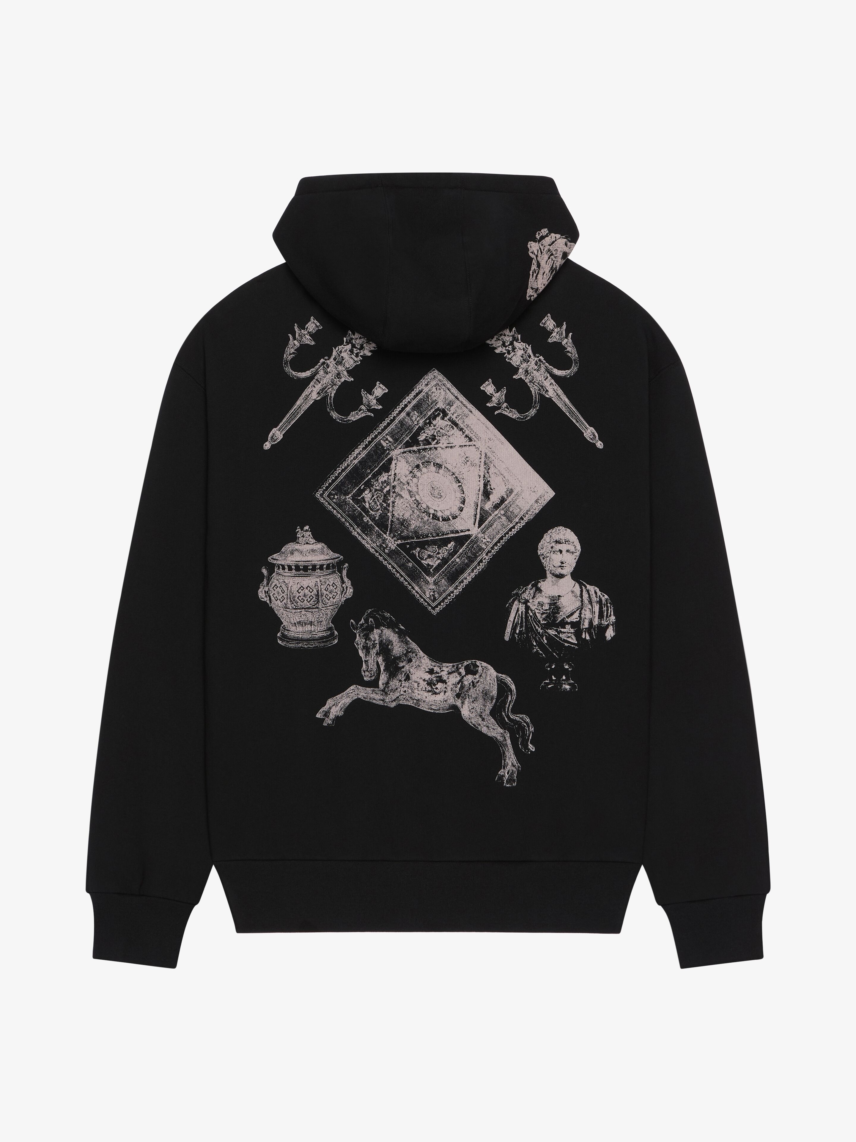 HOODIE IN FLEECE WITH HUBERT OBJECTS PRINT - 4