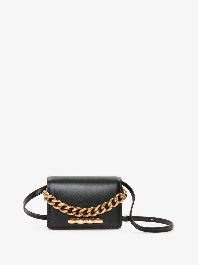 The Four Ring Mini With Chain in Black - 6