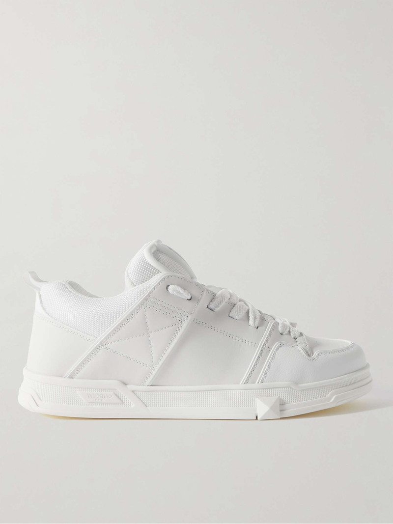 Valentino Garavani Logo-Detailed Leather and Mesh Sneakers 1