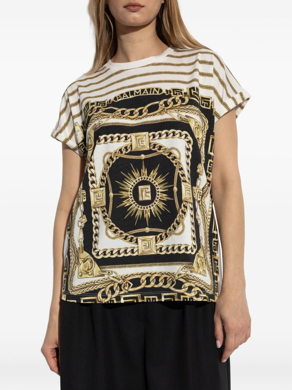 baroque-pattern T-shirt - 3