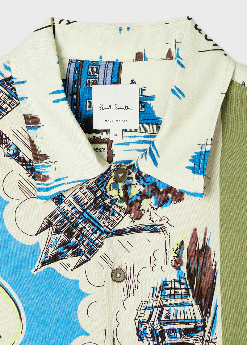 Paul Smith 'London Scarf' Print Viscose Shirt outlook
