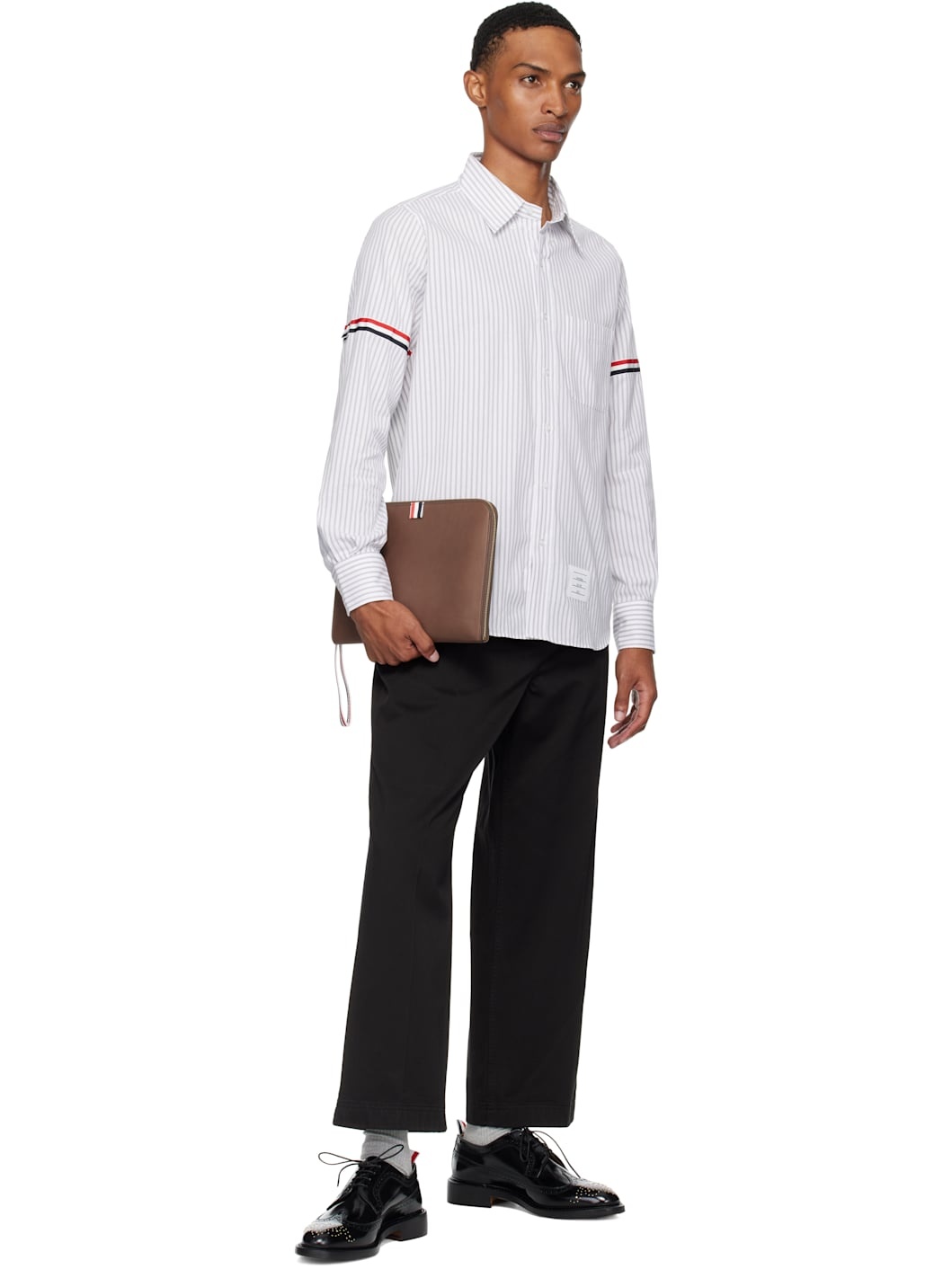 Brown Soft Calf Medium Gusset Document Holder - 3