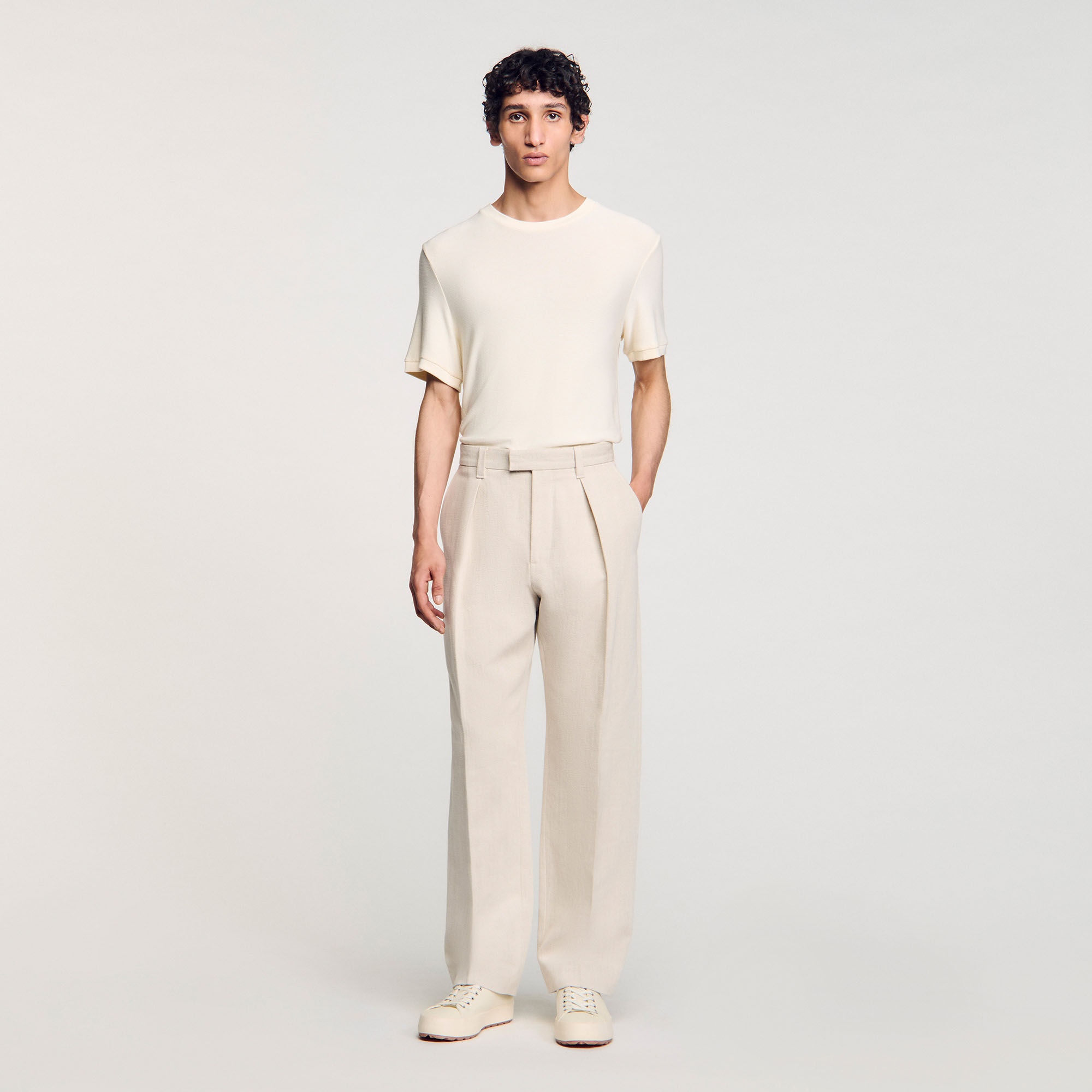 WIDE-LEG TROUSERS WITH CREASES - 1