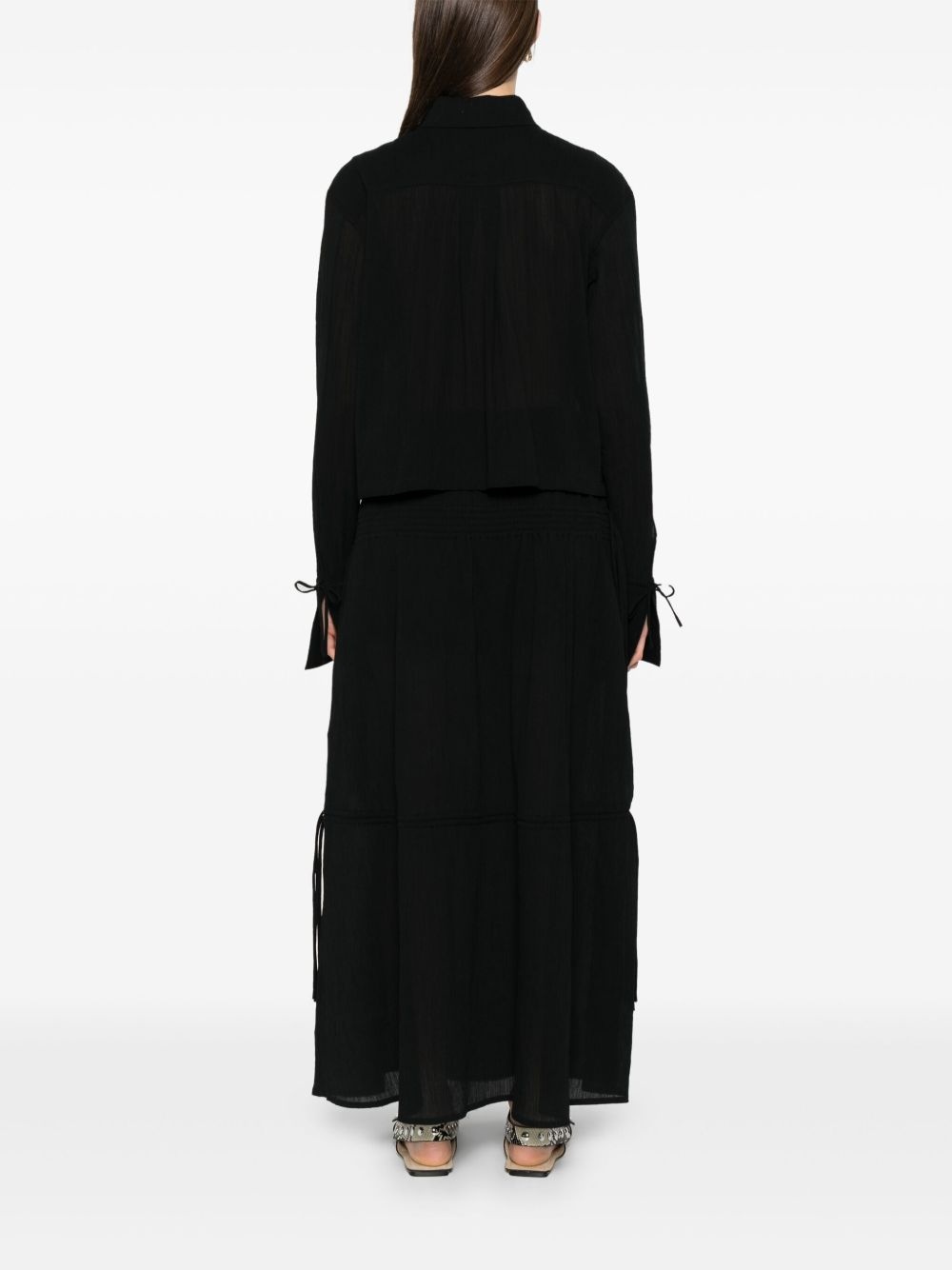 drawstring-hem shirt - 4
