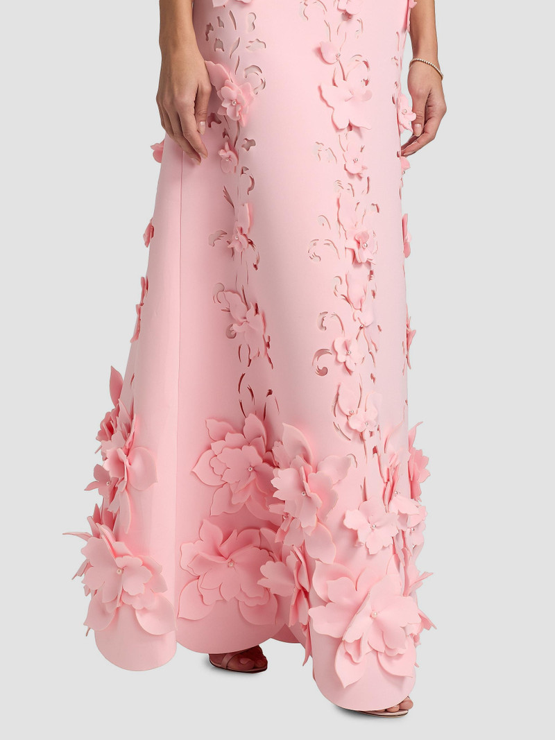 Women's Floral-Appliqué Embellished Gown - Blush 6