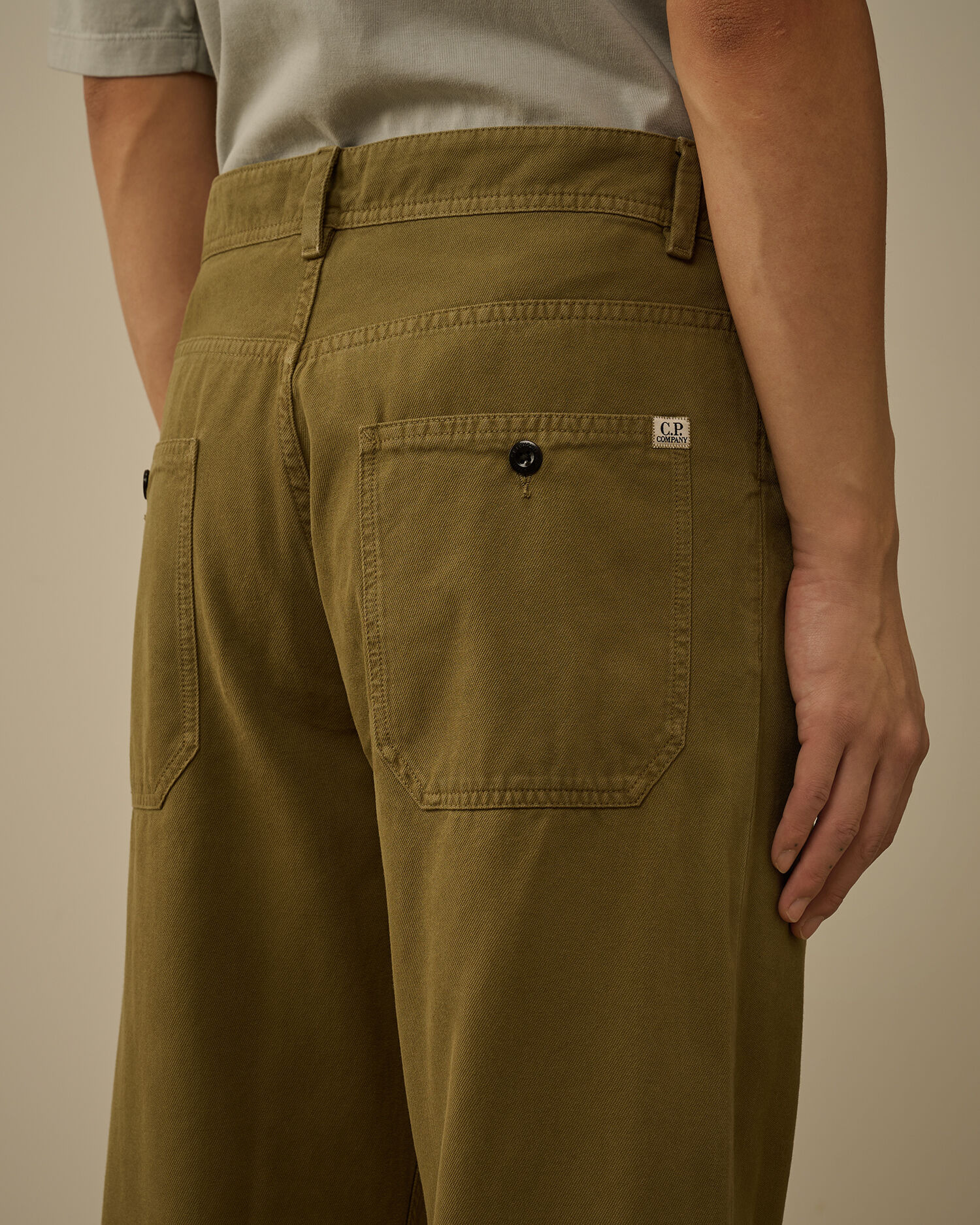 Vintage Army Structure Loose Five Pocket Pants - 6