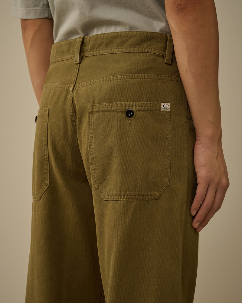 Vintage Army Structure Loose Five Pocket Pants 6