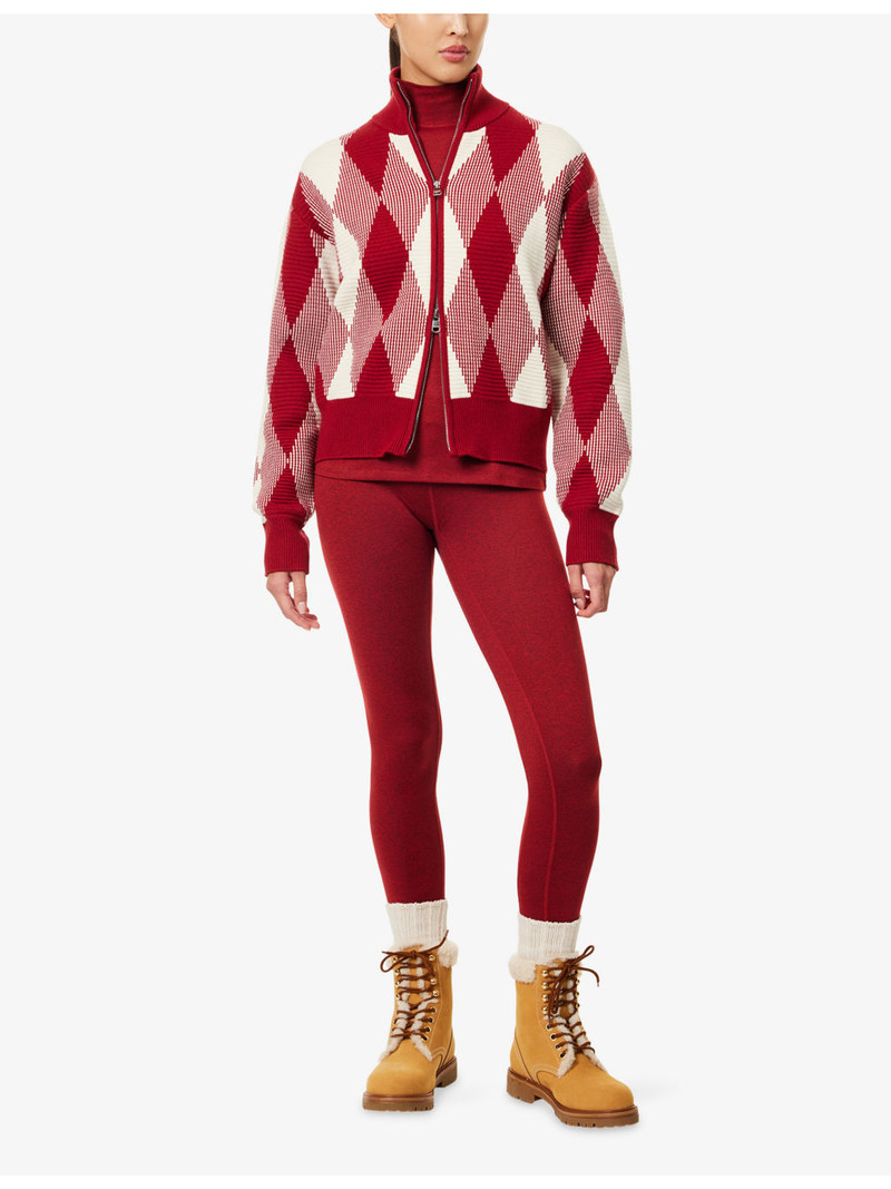 VARLEY Karina Jacquard High-Neck Knitted Jacket outlook