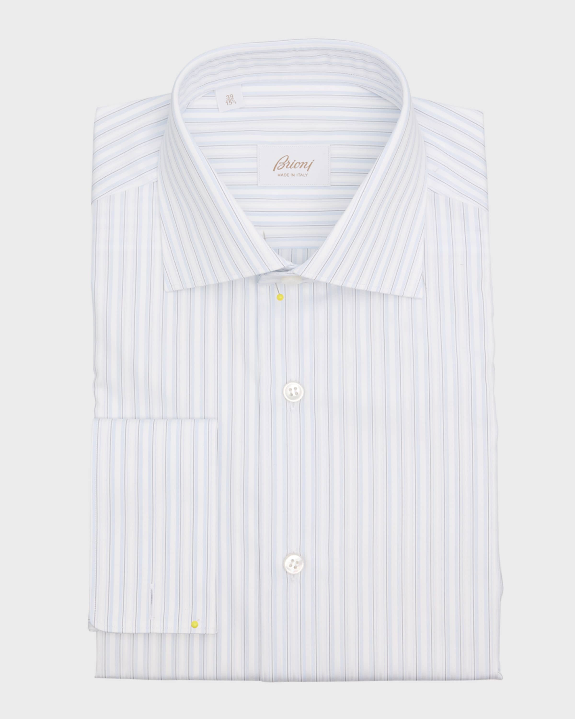 Men's Cotton Fancy Stripe Dress Shirt - 1