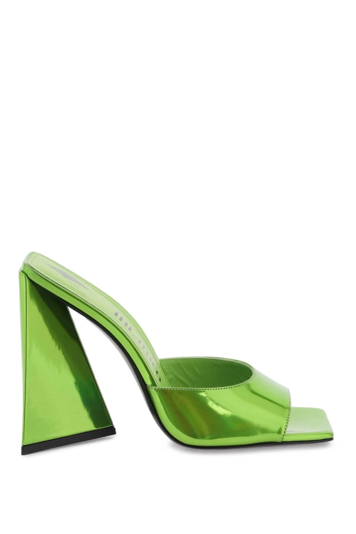 THE ATTICO The Attico Devon Mules In Laminated Faux Patent