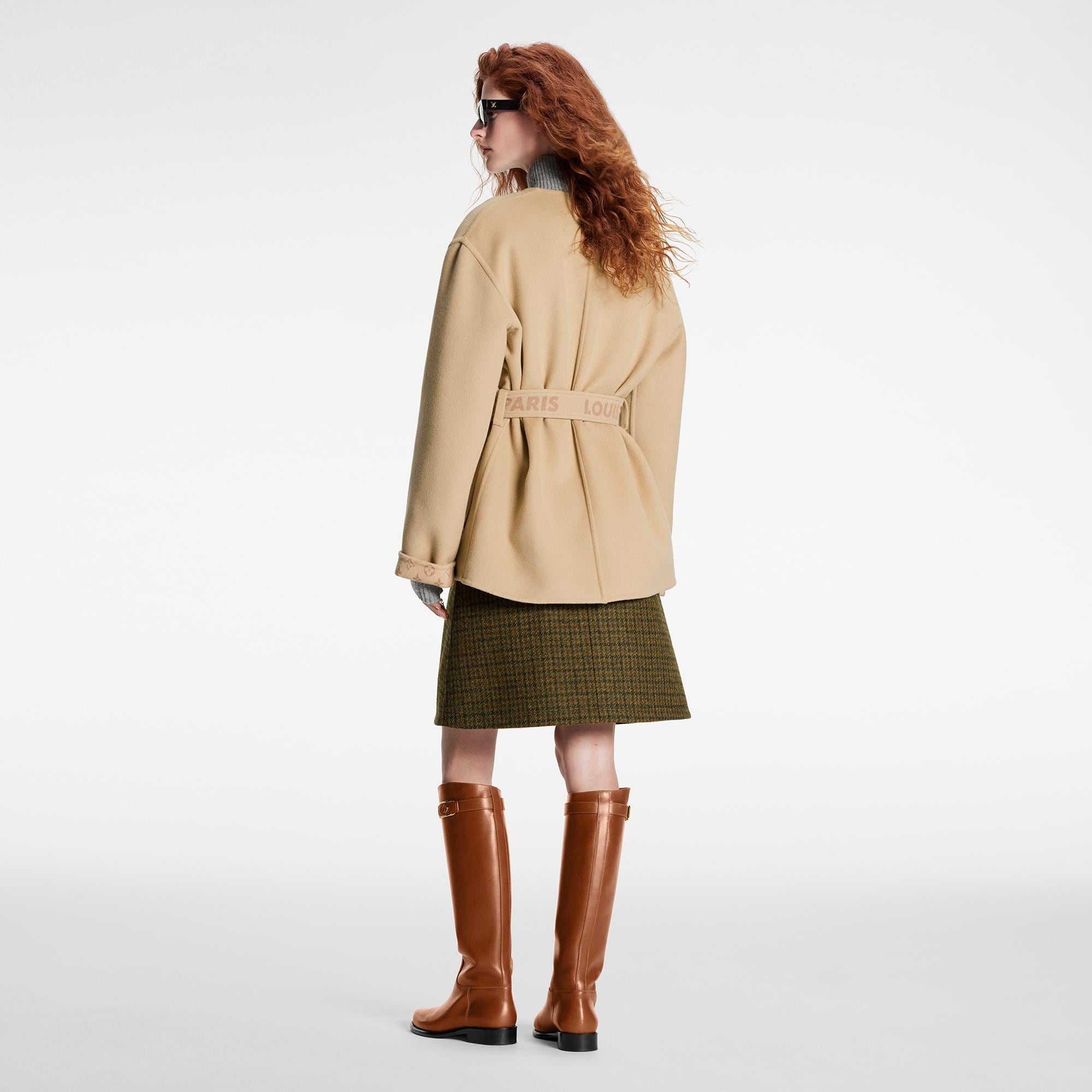 Signature Short Double Face Wrap Coat - 3
