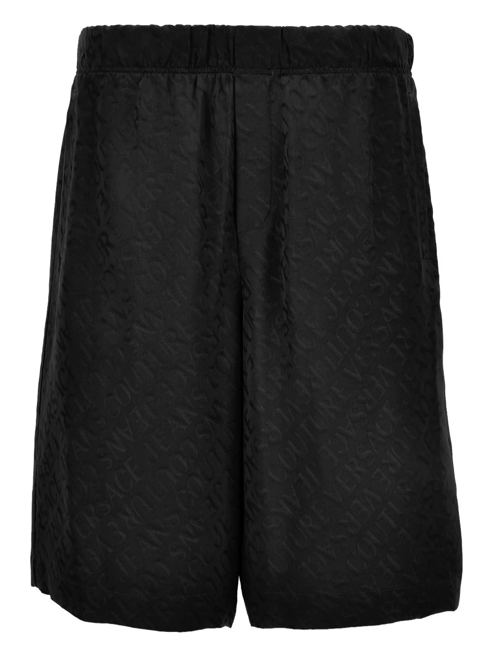 Versace Allover logo-print elasticated-waist shorts - 1
