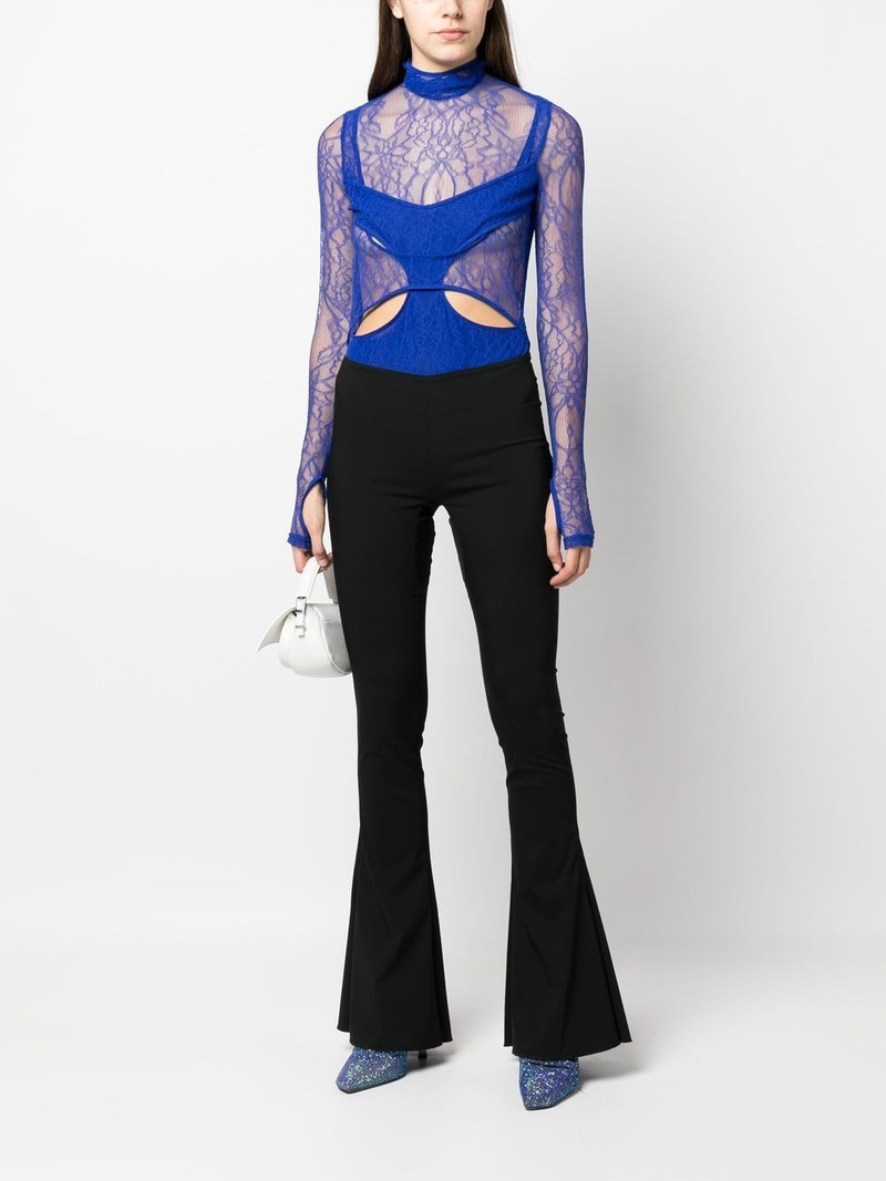 Dion Lee sheer lace masked bodysuit outlook