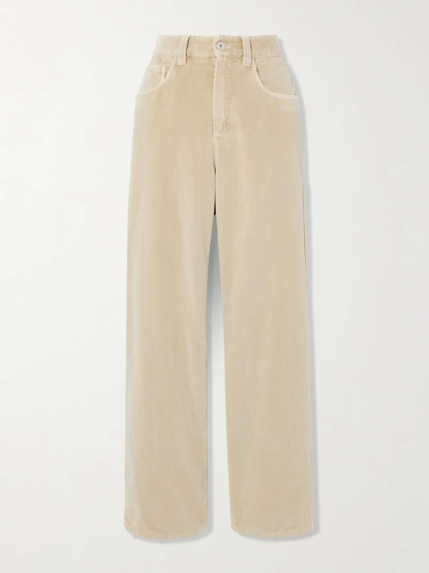 Cotton-corduroy straight-leg pants - 1