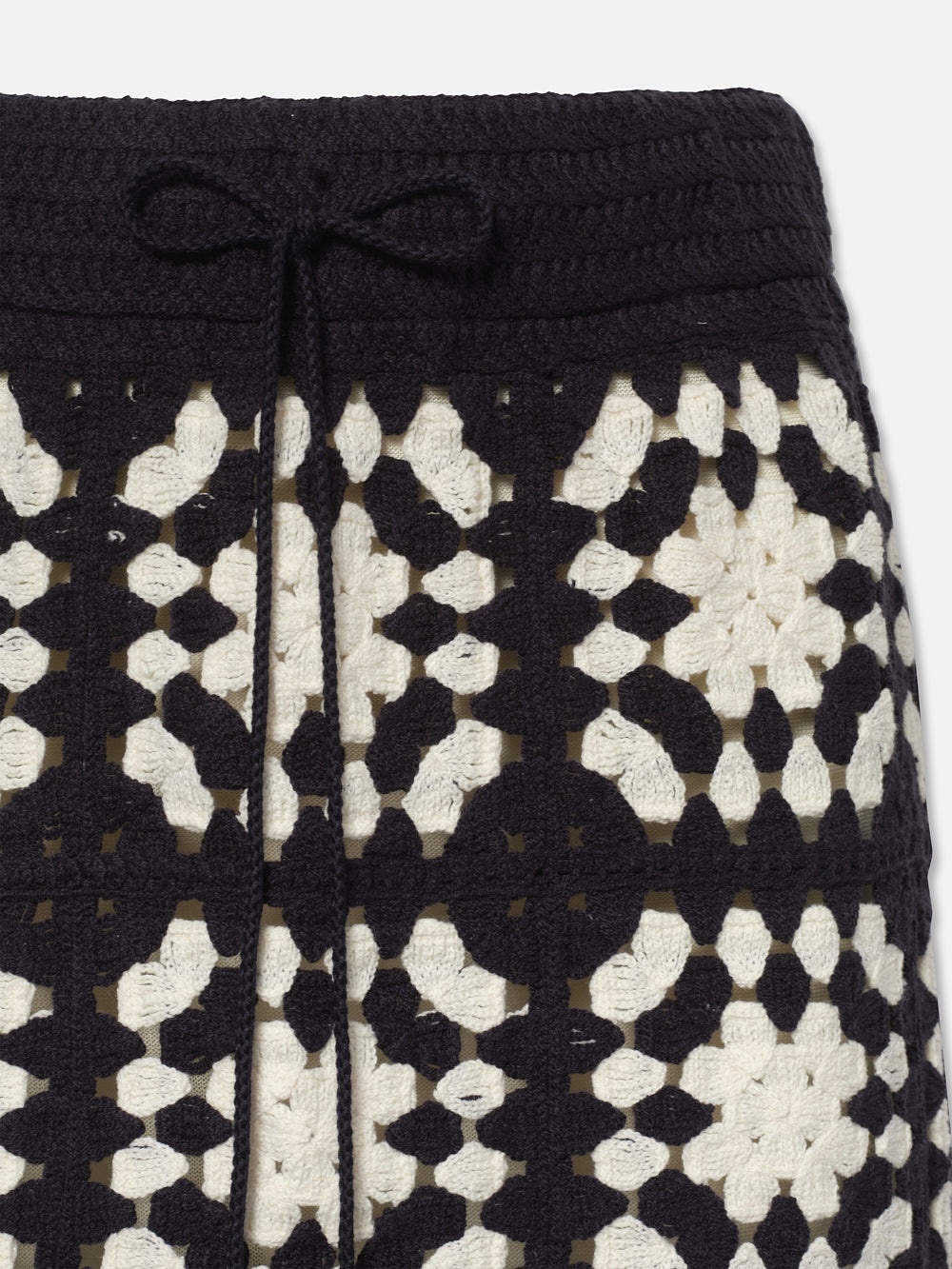 Crochet Tassel Skirt in Navy Multi - 3