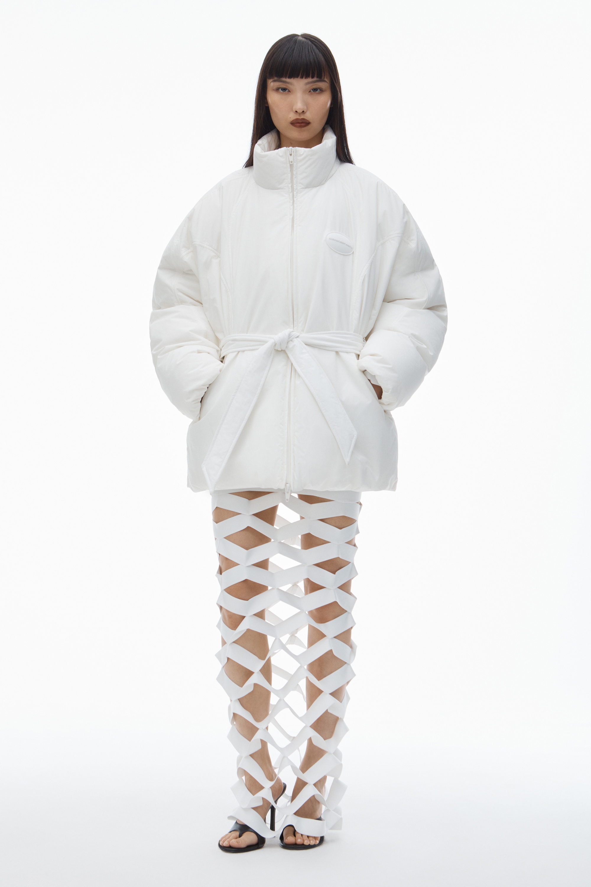 Puffer Coat with Dome Logo Patch - 2