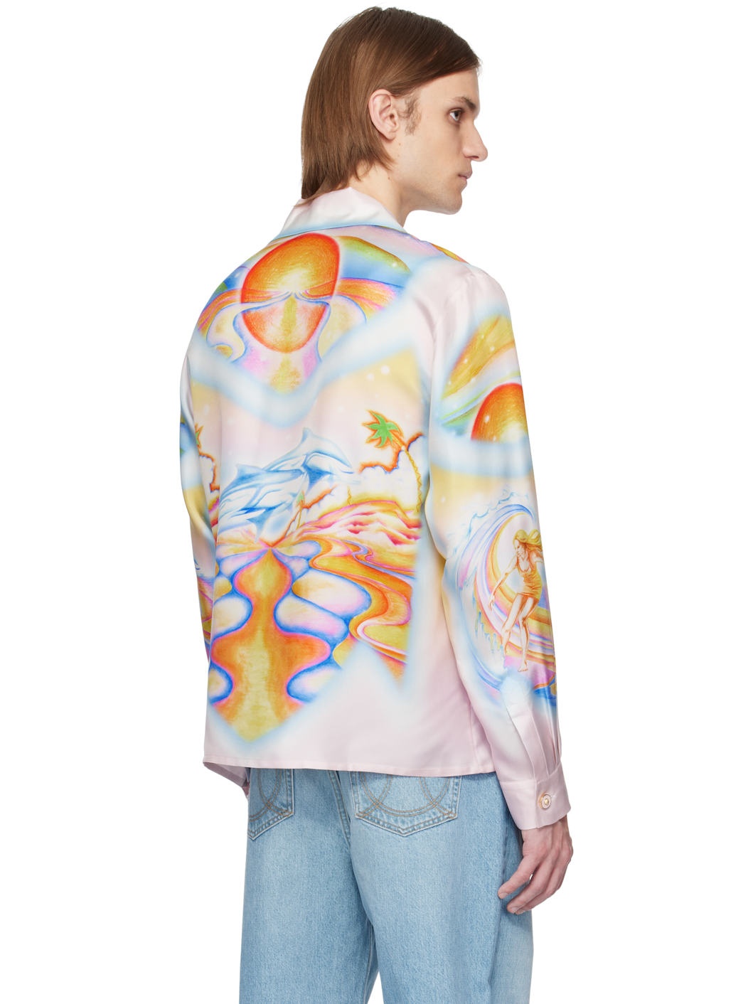 Multicolor Psychedelic Nirvana Silk Shirt - 3